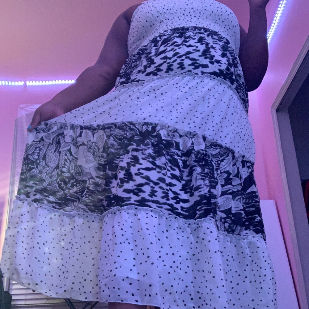 black and white sundress